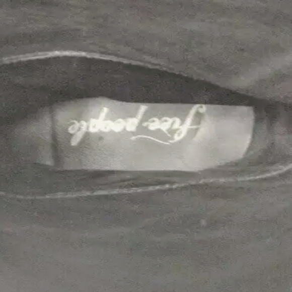 Free People Brooks Tall Black Leather Boots Moto Riding Combat New without Box - Picture 9 of 11